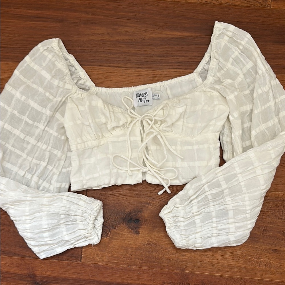 Nasty Gal Cream Puff Sleeve Top
